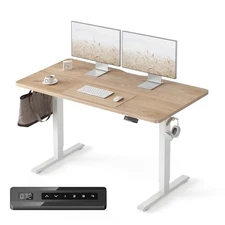 55 Inch Electric Standing Desk with Height Adjustment for Home Office Use