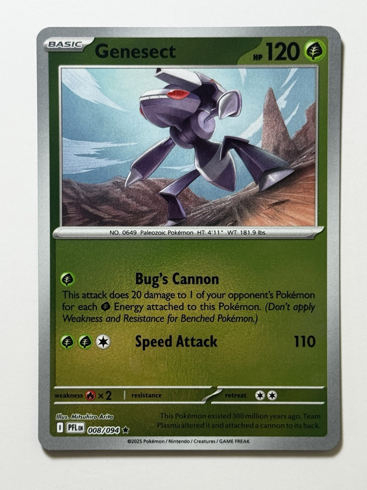 Phantasmal Flames Genesect 8/94 Reverse Holo NM