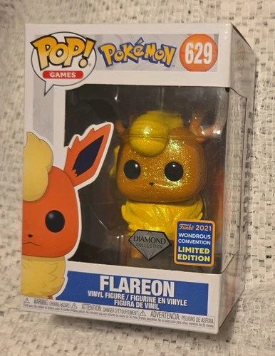 Funko Pop! Pokémon Flareon Diamond Collection #629 2021 Wondrous Con *NEW*