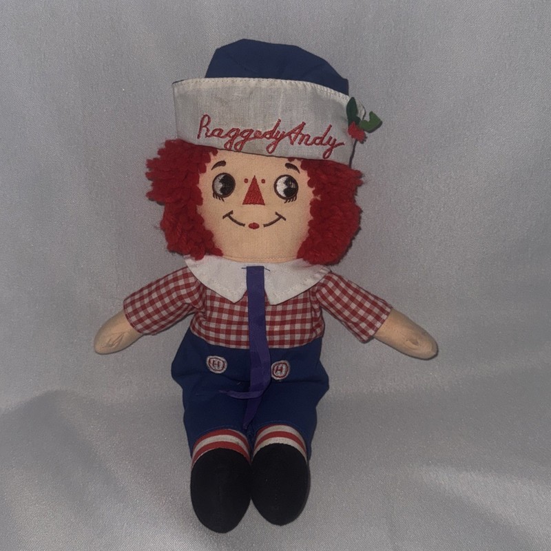 Vintage APPLAUSE Raggedy Andy 12 Inch Doll -Hat Needs A Stitch
