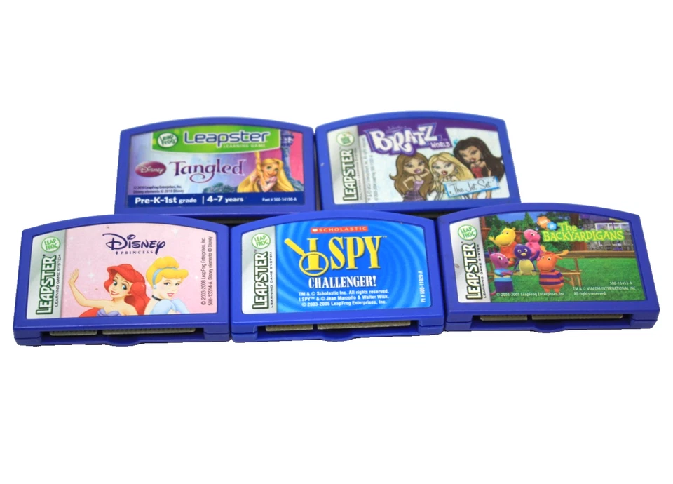 Lot of 5 Leapster LP Tangled - Bratz -Princess - I Spy - The Backyardigans Games - Image 2 of 3