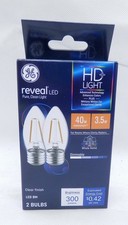 GE Reveal LED Lightbulb 40W/3.5W Dimmable Medium Base BM Pure Clean Light