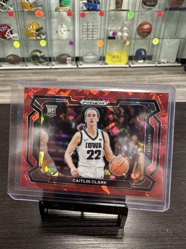 2024 Panini Prizm Draft Picks Basketball Caitlin Clark Variation RC Red Ice AT