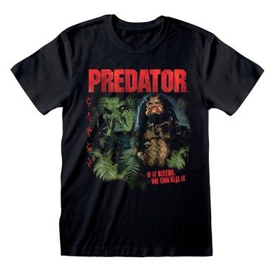 Predator T-Shirt Retro Montage Vintage Filmplakat If It Bleeds