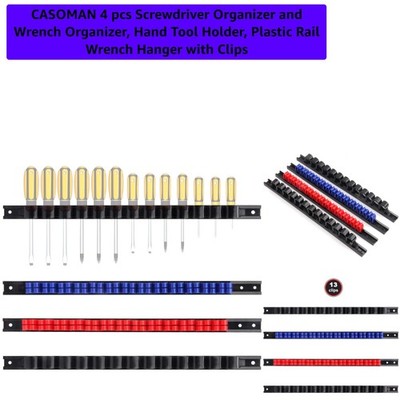 4-Piece  Screwdriver & Wrench Organizer Set for Effortless Tool Access