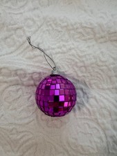 Purple Sparkle Christmas Ornaments