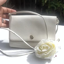 Christian Dior Logo Vintage Shoulder Leather Crossbody Purse.
