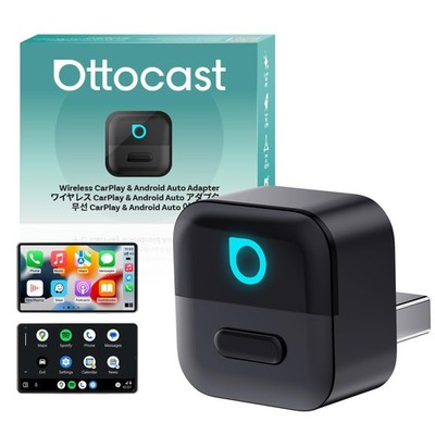 OTTOCAST Mini Pico Wireless CarPlay & Android Auto Adapter   WiFi 6 + Blue