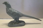 Vintage Royal Haeger Ceramic Pheasant  In A Blue Glaze MCM 11” Read