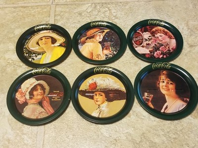 Coca Cola - Coke - Coasters - set of 6 - Metal Coasters - 3 1/2''Ø