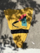 Vintage 80 s Marlow Geometric Swimwear Yellow Size M/L