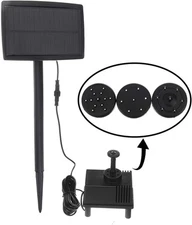 1.5W Solar Powered Water Pond Filter Pump Home Garden Submersible Fish Black 