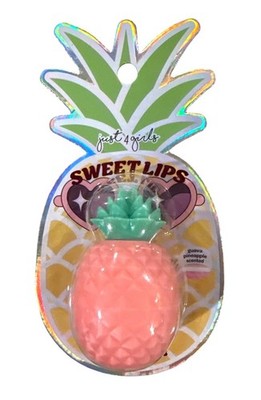 Just 4 Girls Sweet Lips Guava & Pineapple Scented/Shaped 3D Lip Balm 0.21 oz
