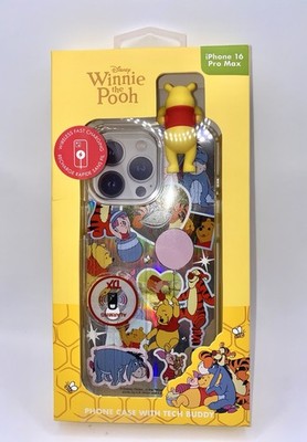 Disney Winnie the Pooh iPhone 16 Pro Max Case w/ 3D Pooh Tech Buddy (New)