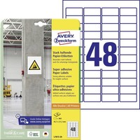 960Er Multipack Avery-Zweckform L7873-20 Kraftkleber-Etiketten 45.7 X 21.2 Mm