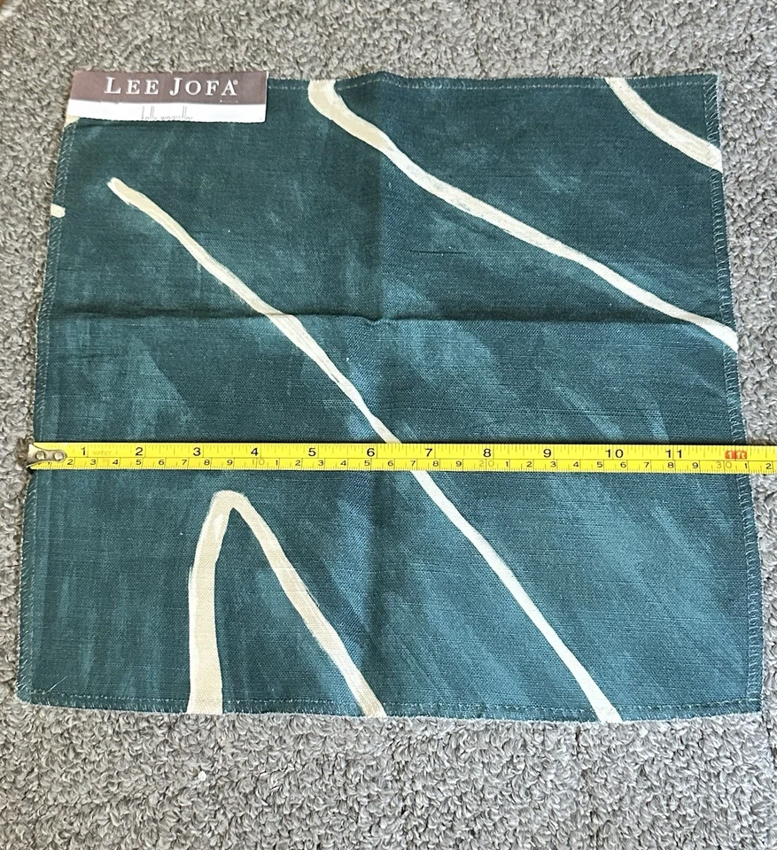 Lee Jofa Fabric Sample Remnant Graffito Teal Pearl 12” Kelly Wearstler Crafts  - Image 2 of 4