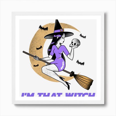 Diese Hexe! Diese Hexe! Kunstdruck gerahmt Wandbild Poster Leinwanddruck Bild