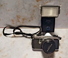 ~Pentax ME Super 35mm SLR Film Camera w/ Asahi Pentax 50mm 1:1.7 Lens~