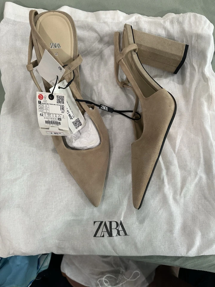 Zapatos de salón ZARA Half d'Orsay con tacón alto talla 42 EE. UU. 11 Foto 2 de 2