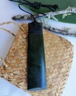 New Zealand Greenstone Jade Toki Matt Green large pendant 96mm L x 27mmW Unisex