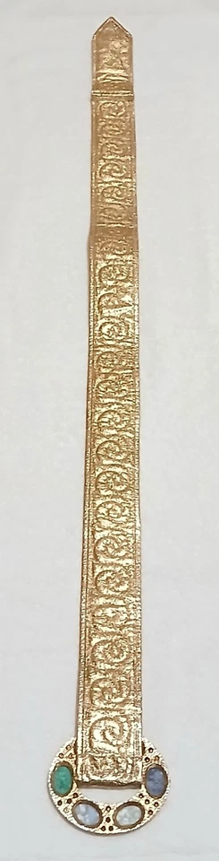 Винтажный ремень с камнями 34,5 дюйма длиной 2 дюйма шириной - Изображение 4 из 4