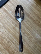  ONEIDA STAINLESS STEEL SLOTTED RESTAURANT SERVING SPOON 