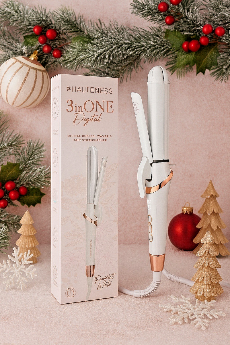 #HAUTENESS 3-in-1 Digital Curler in Pearlescent White Buy Hauteness 3 in 1 Multistyler Flat Iron & Curling System  main image 3