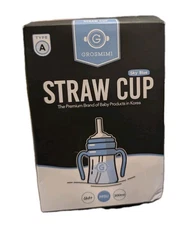 Grosmimi Spill Proof No Spill Magic Sippy Cup With Straw And Handles Sky Blue