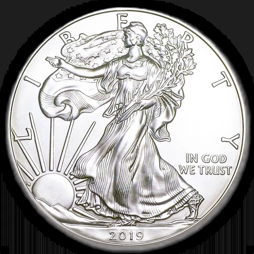 2019  AMERICAN SILVER EAGLE  1  OZ.  PURE FINE SILVER  BULLION COIN  999  BU-UNC