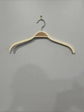 Lot of 10 Slim Wooden Hangers, No Shoulder Bumps with NonSlip New