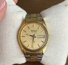 1980 Vintage Seiko SQ Men's Two-Tone Day/Date Watch - 8223 Quartz - Untested