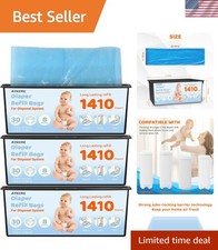 90 Bags Diaper Pail Refills Bags Compatible with Genie Easy Roll Signature ...
