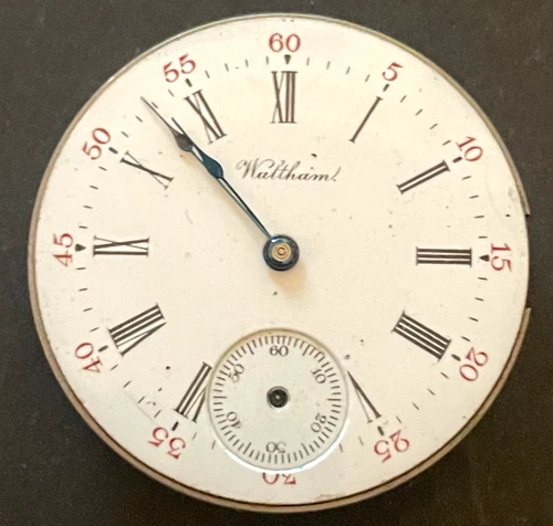 Antique 1897 Waltham Seaside 1891 Pocket Watch Movement Parts/Repair 0s 15j USA