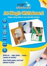 Magic Whiteboard MW1220 A4 Whiteboard Sheets - White