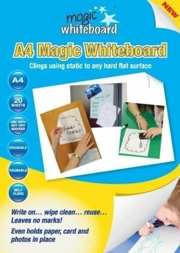 Magic Whiteboard MW1220 A4 Whiteboard Sheets - White