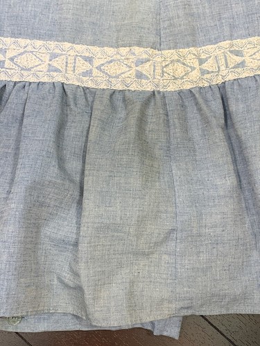 Cottage Core Vintage Bauern Rock Folk Prärie Boho Maxi Chambray Miss K 9/10 - Bild 17 von 20