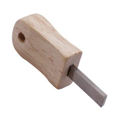 High-Speed Steel HSS Ferro Rod Fire Steel Striker | Wood-Turned Handle Bushcraft