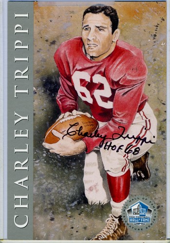 Charley Trippi 1998 HOF Hall Fame Signature Series Platinum /2500 Autograph Auto