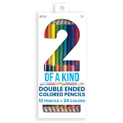 Ooly Double-Ended Colored Pencils [Set of 12] 12 Colored Pencils with 24 Colo...