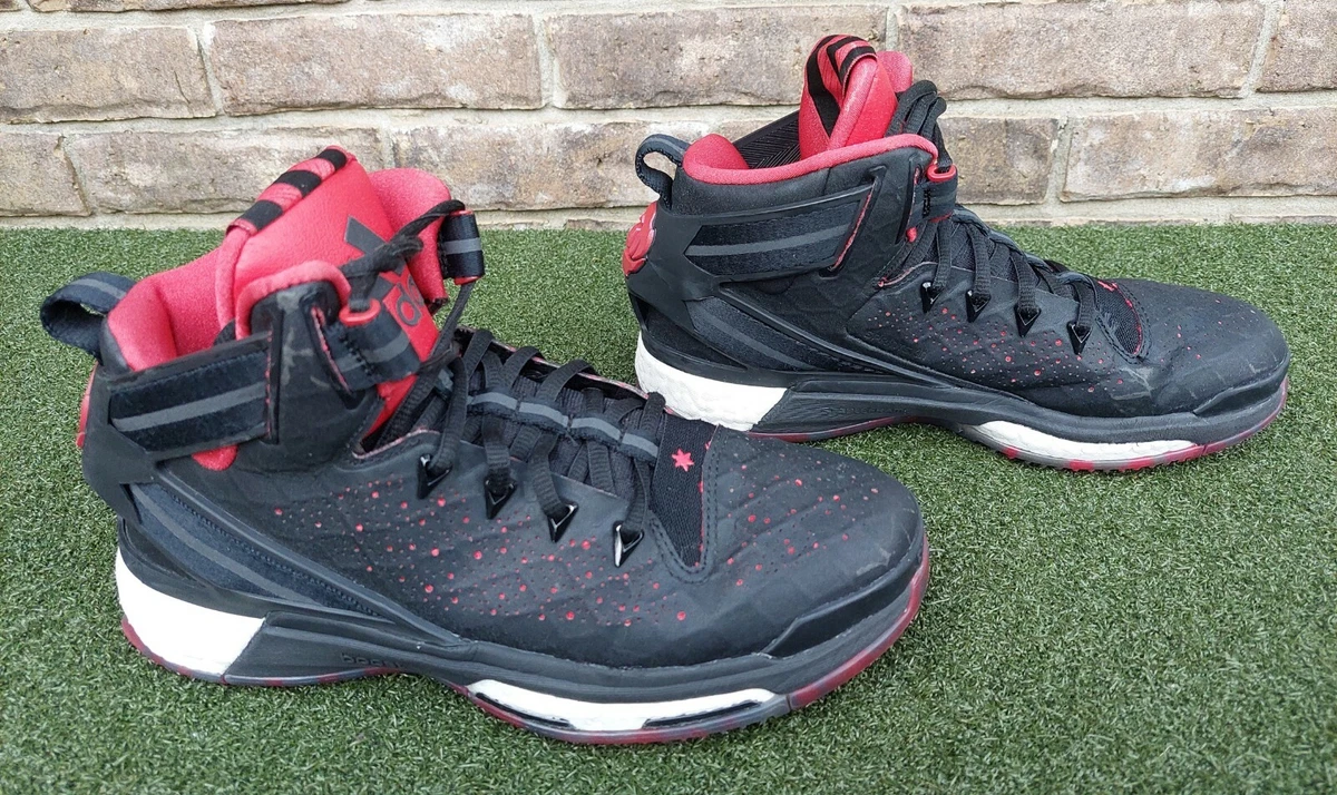 Adidas Derrick Rose 6 Boost Road Men s Sz 7 Mid Top Black Red Basketball Shoes