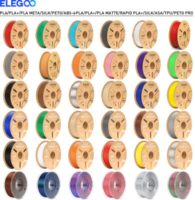ELEGOO 1.75mm PLA BASIC PLA+ HSPLA+ MATTE SILK CF WOOD METALL 2.0 Serie Filament