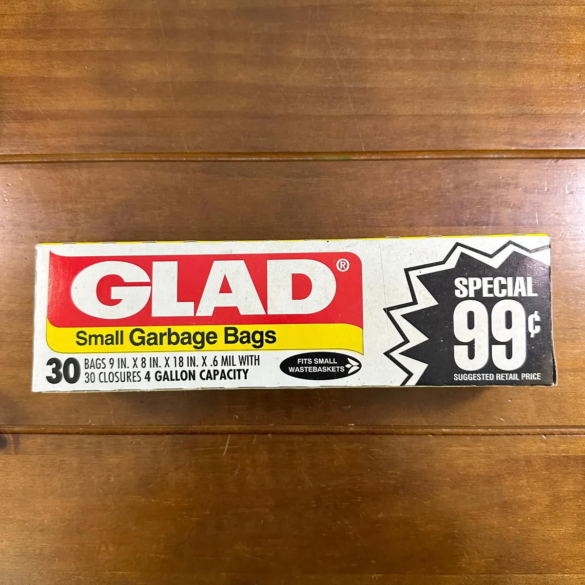 1 Box New Vintage Glad Small Kitchen Garbage Trash Bags 30ct 4