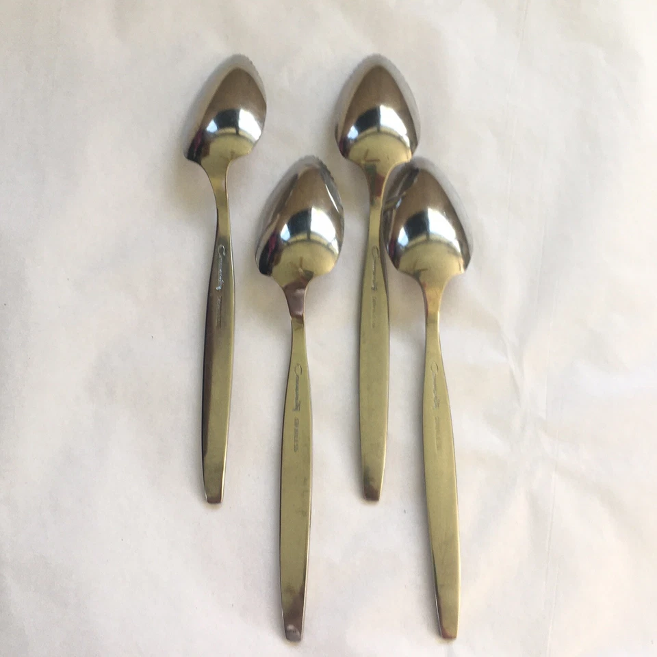 Cubiertos comunitarios de acero inoxidable 4 piezas cuchara de fruta pomelo cubiertos Foto 2 de 4