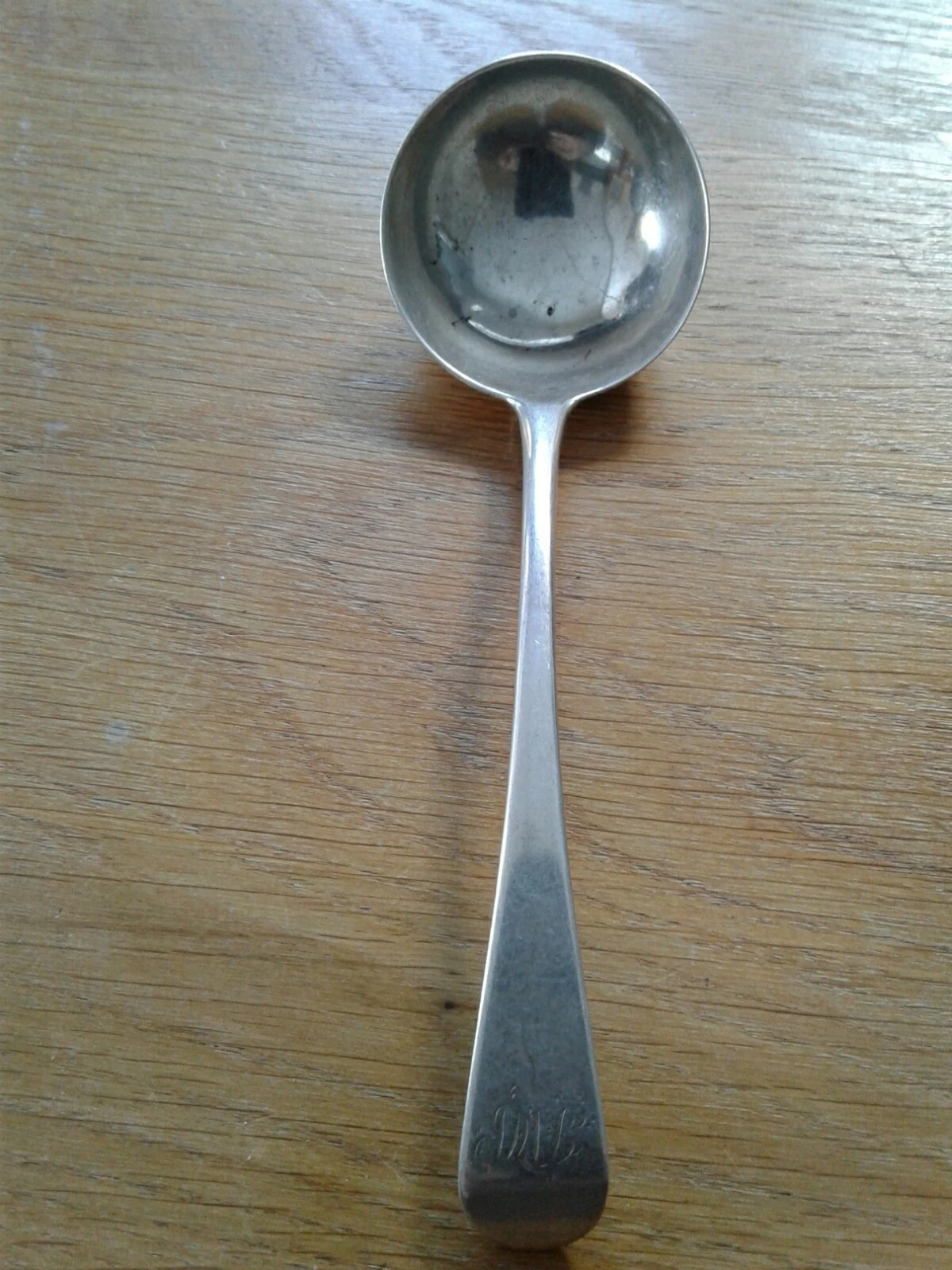 ANTIQUE SOLID SILVER OLD ENGLISH PATTERN SAUCE LADLE 1798