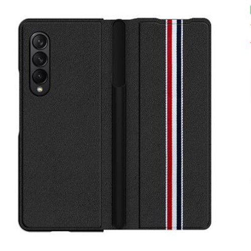 Für Samsung Galaxy Z Fold 4 Handyhülle Leder Flip Case + S Pen Halter Cover Skin - Zdjęcie 10 z 20