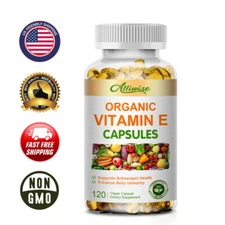 Vitamin E 400 iu - 120 Capsules - Supports Skin, Hair, Immune and Eye Health
