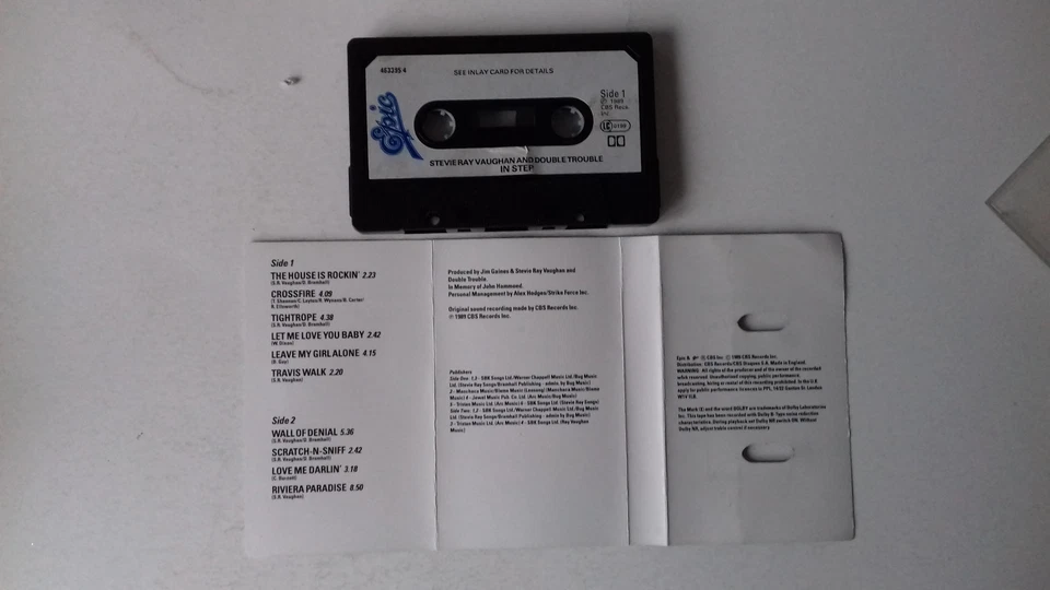 STEVIE RAY VAUGHAN     IN STEP   CASSETTE TAPE - Image 4 of 4