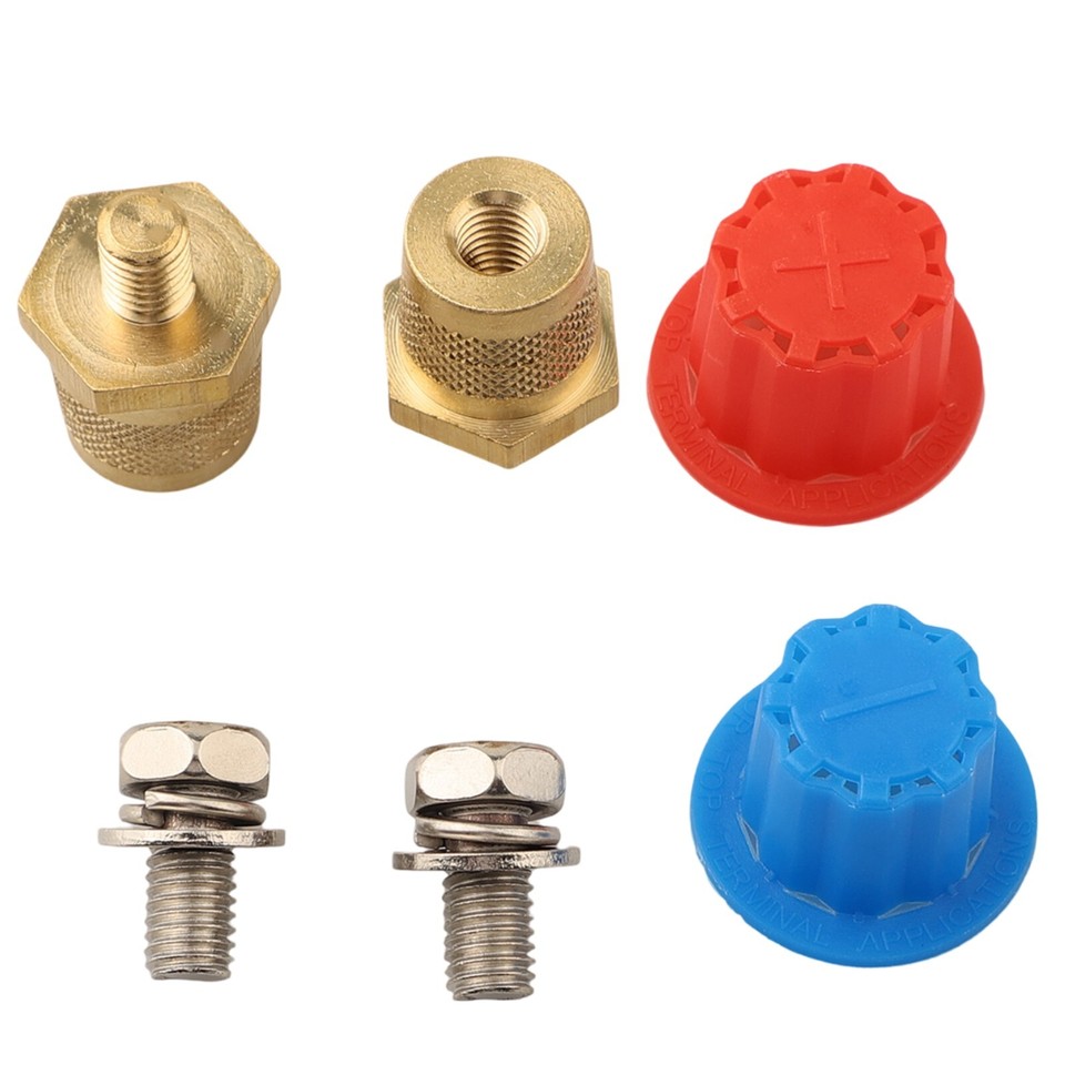 2X Brass Battery Terminal Connector Adapter M8 for Car Truck Boat