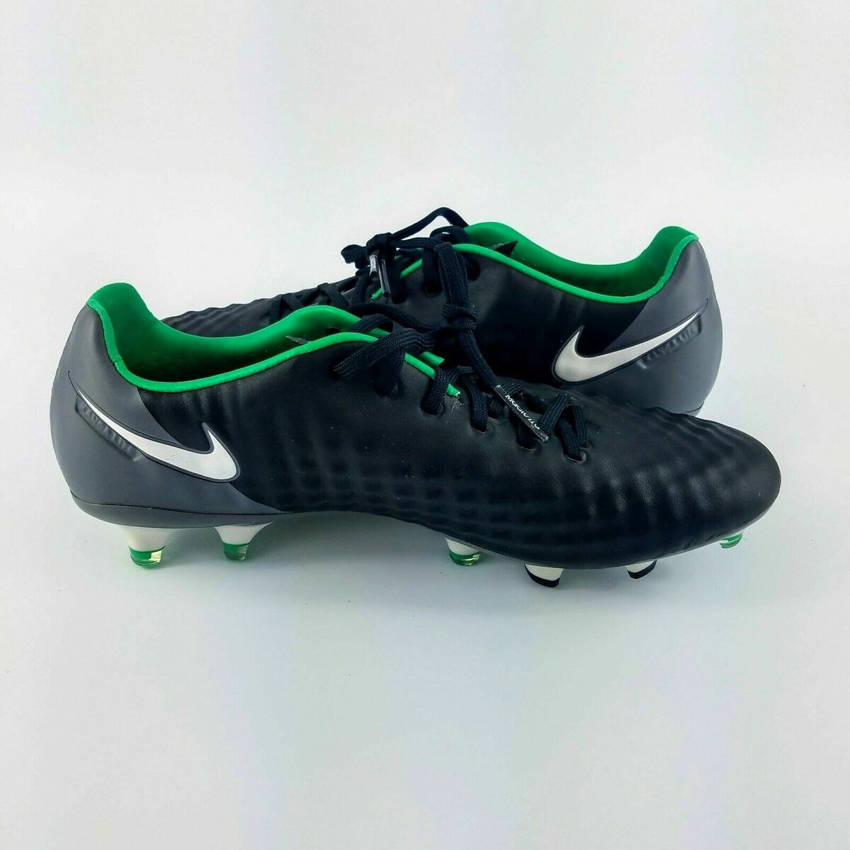 Nike Magista Opus II FG ACC Soccer Cleats - Black/Green Nike Magista Opus II FG ACC Soccer Cleats - Black/Green