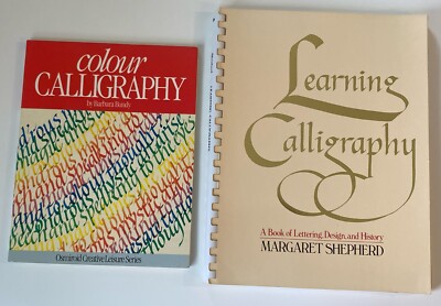 Osmiroid Colour Calligraphy, Learning Calligraphy, Parchment Pad - Book Lot